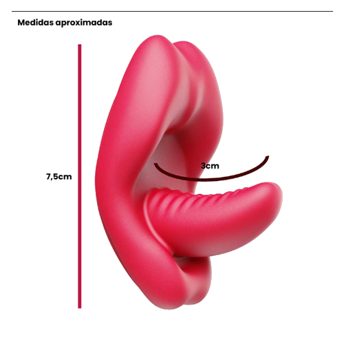 Vibrador de calcinha boca com língua | Yaffa - Imagem 2